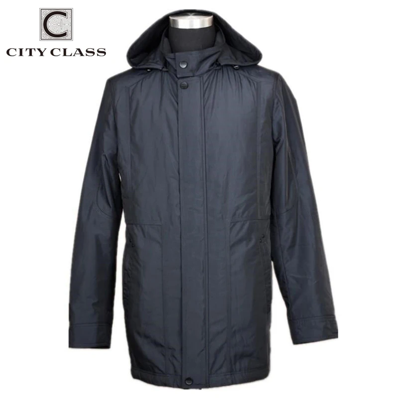 CITY CLASS New Autumn Men Jacket Coats Business Casual Fashion Bomber Jacket Long Coats Removable Hooded Top For Male 6XL 9515