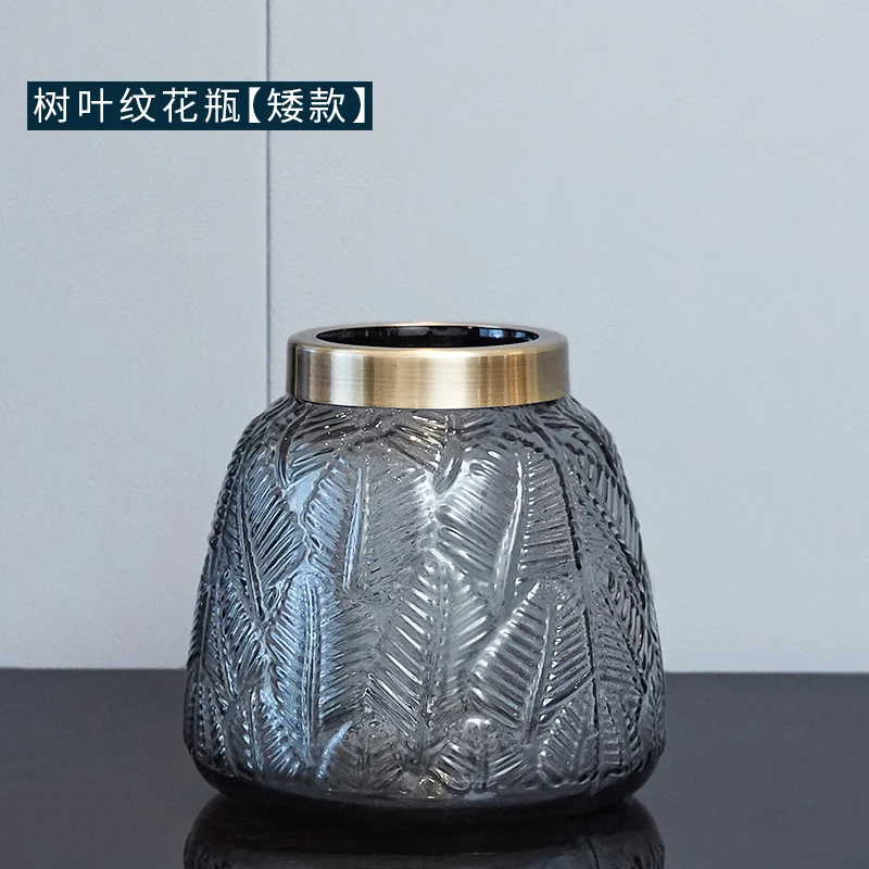 

Nordic Luxury Glass Vase Transparent Large Vase Decoration Household Vases for Table Living Room Decoration Home Accessorie Gift