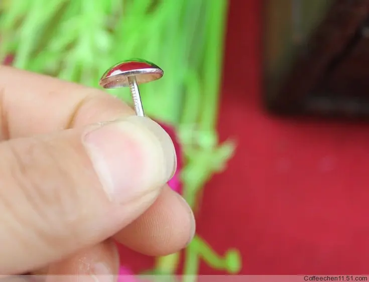 Античный диван для ногтей 200 шт. 11х17 мм деревянный декор толстый Железный белый