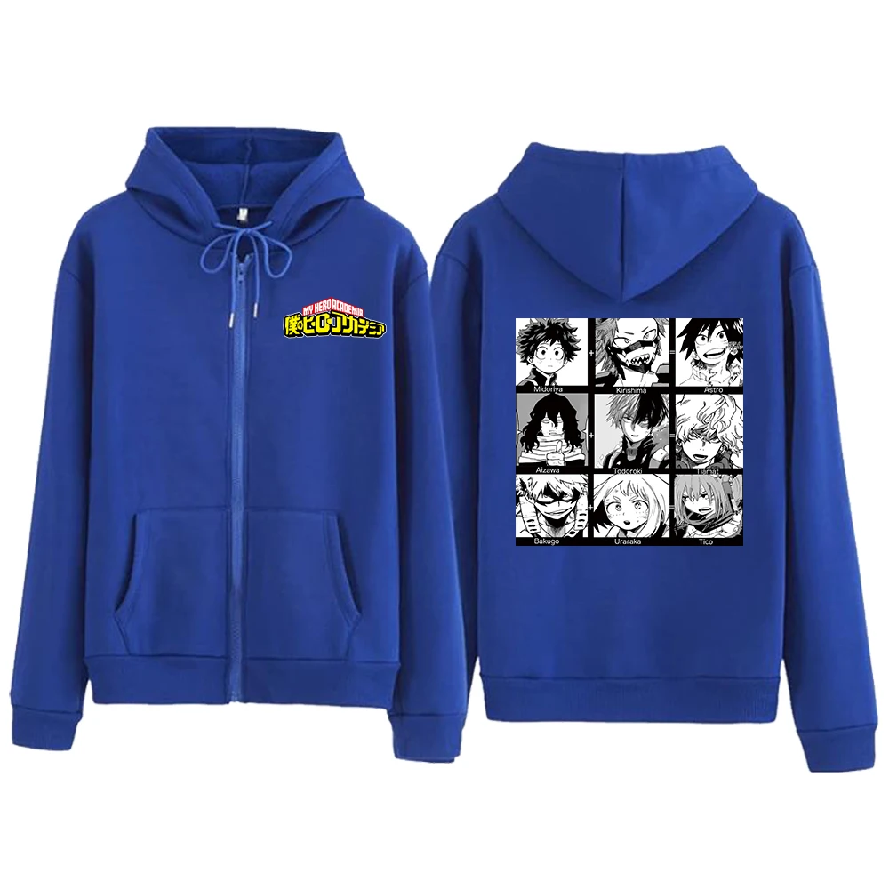

Harajuku My Hero Academia Printed Men Women Unisex Hoodies Sweatshirts Pullover Zipper Tops