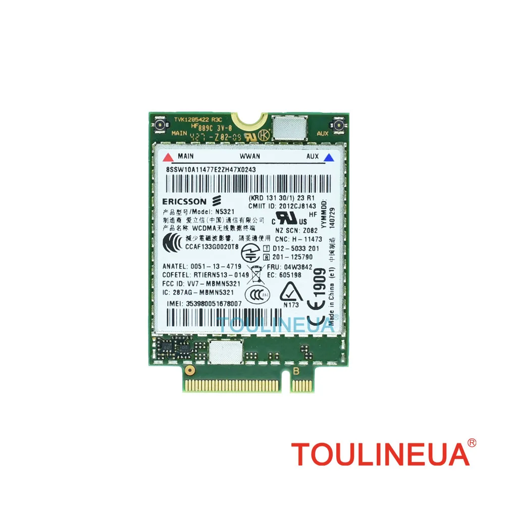 Сетевая карта Ericsson N5321 N5321gw FRU 04W3823/04W3842 HSPA + для ThinkPad new x1 carbon X230s X240S t431s T440 S540 W540 3G|network