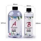 Прозрачная кристально прозрачная эпоксидная смола AB, комплект клея с высоким клеем 3:1 1:1 AB, УФ эпоксидный клей для сделай сам смолы, аксессуары для изготовления украшений