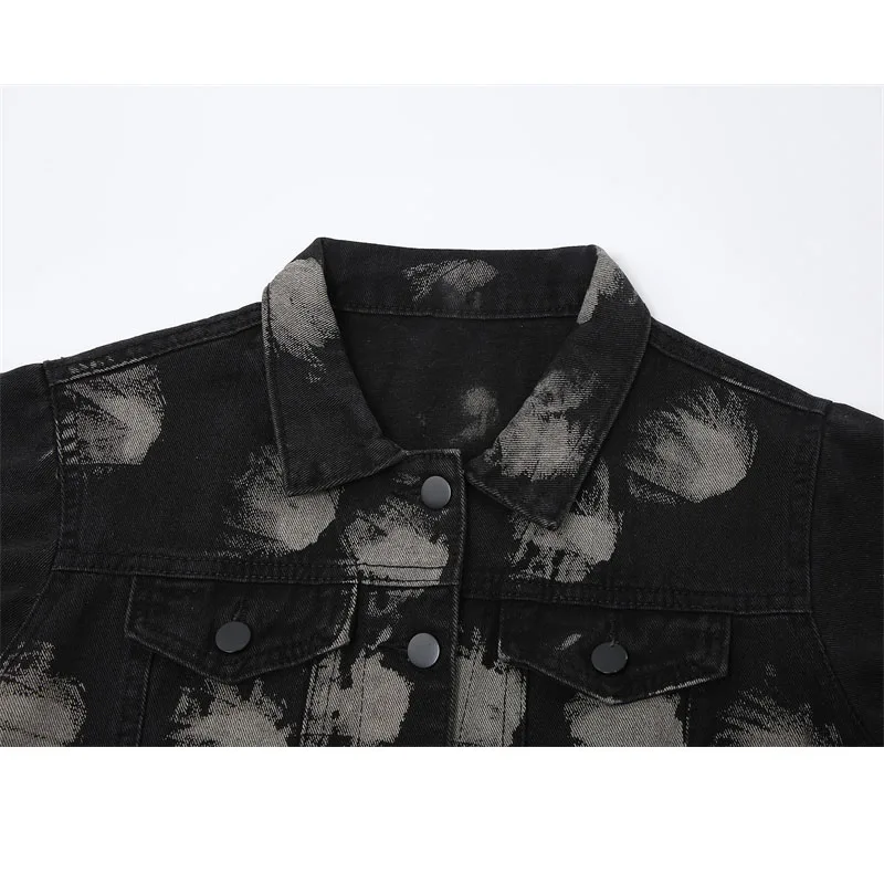 Женское черное джинсовое пальто осень 2021 Женская Повседневная маленькая