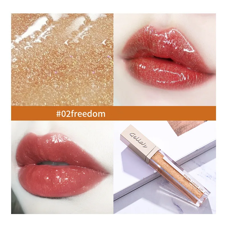 Мерцающий Увлажняющий блеск для губ изменение температуры Цвет жидкая помада Губы отжимное масло длительный МАКИЯЖ прозрачный блеск для губ