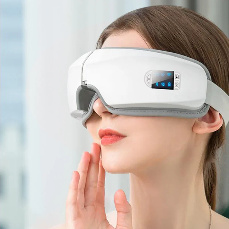 

Eye Massager 4D Smart Airbag Vibration Eye Care Instrument Hot Compress Bluetooth Eye Massage Glasses Fatigue Pouch & Wrinkle