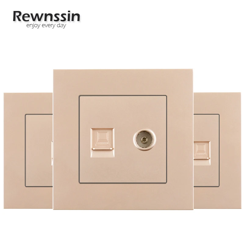 Розетка с двумя гнездами для подключения к Интернету гнездо передачи данных и ТВ