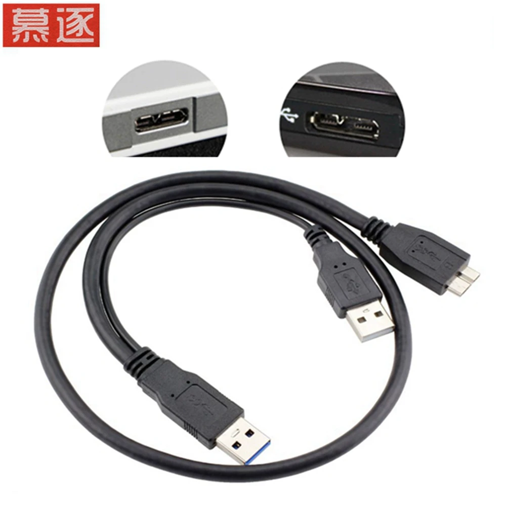 

Двойной USB 3,0 A Male to Micro-B Male + Male Power Supply Y-образный кабель для жесткого диска 2,5 дюйма SATA HDD USB3.0 Mobile Hard кабели для диска