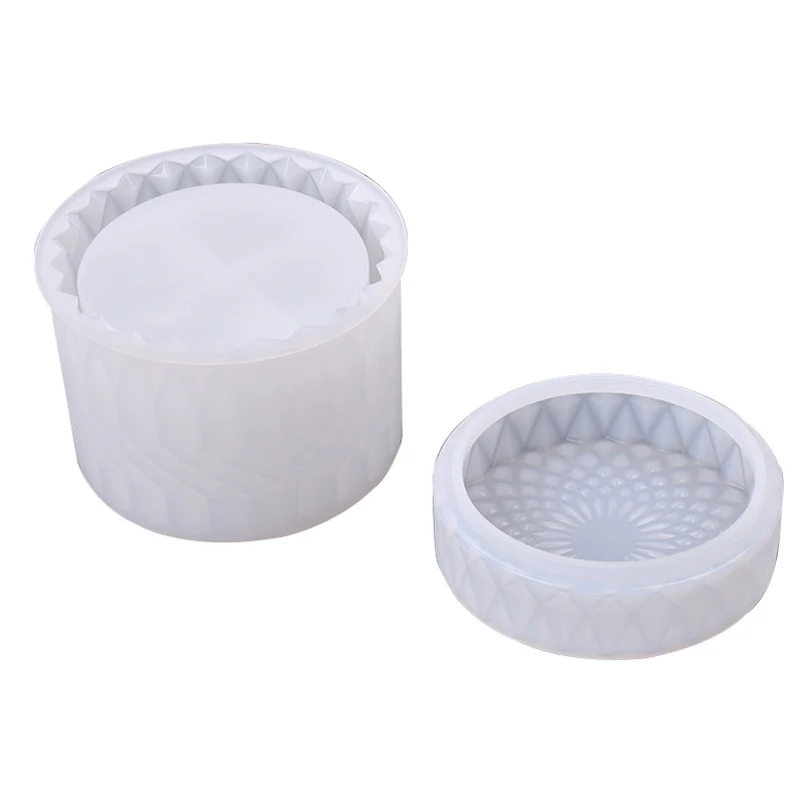 

DIY Crystal Round Shape Storage Bottle Mold for Jewelry Making Cut Mold Epoxy UV Gifts Box Jewelry Tools Moulds