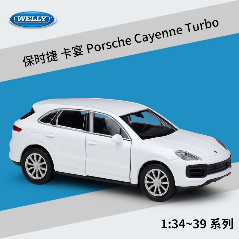 Модель автомобиля Welly 1:36 для Porsche Cayenne Turbo модель из сплава с функцией откидывания