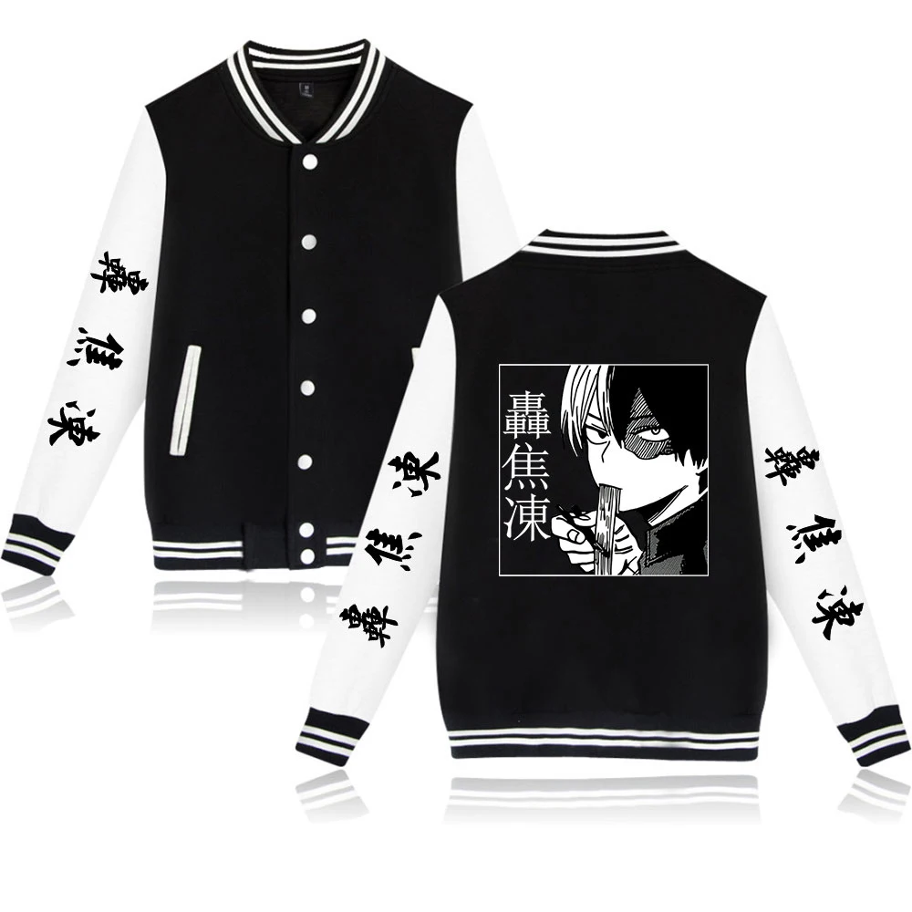 

My Hero Academia Shoto Todoroki printed Casual Women/Men winter streetwear Hot Sale Long Sleeve Baseball Jacket Clothes