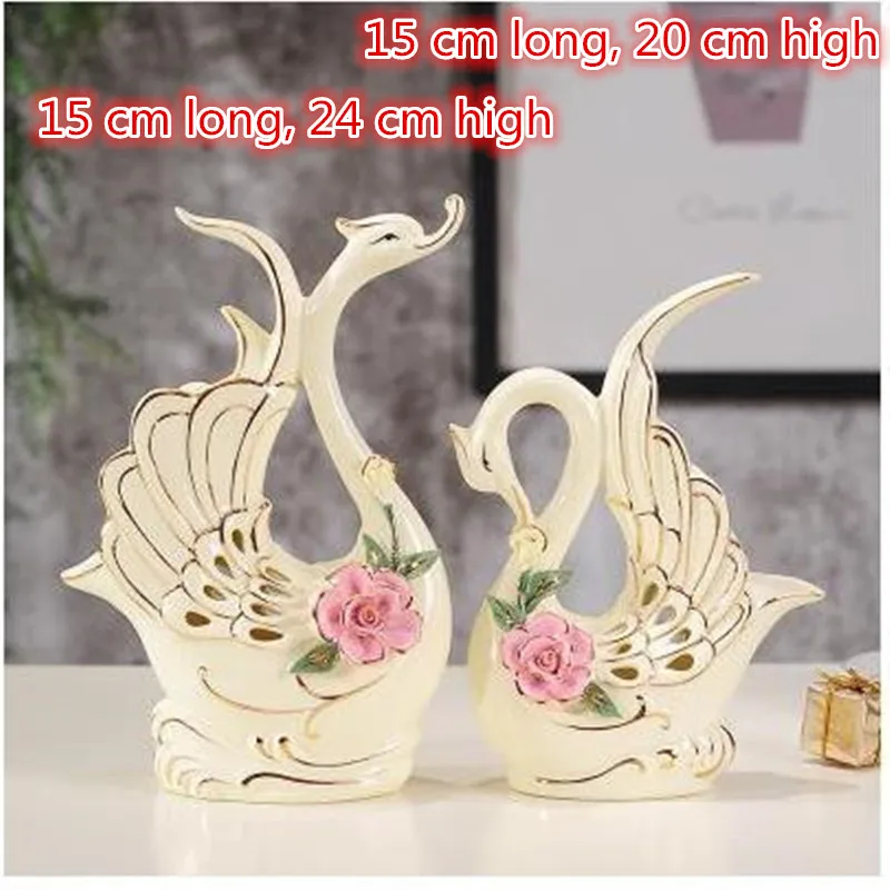 Керамические лебеди свадебные подарки креативные домашние украшения офисные