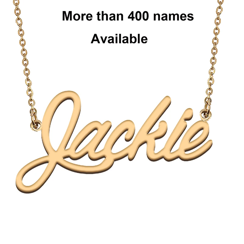 

Jackie Jayda Name Necklaces for Girl Women Family Best Friends Birthday Christmas Wedding Gift Jewelry Present Anniversary