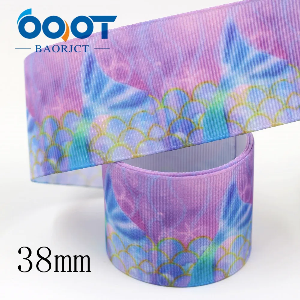 OOOT BAORJCT I-19809-1862, 38 мм 10 ярдов мультфильм термотрансферные печатные корсажные ленты, ленты ремесла, лук крышка DIY аксессуары