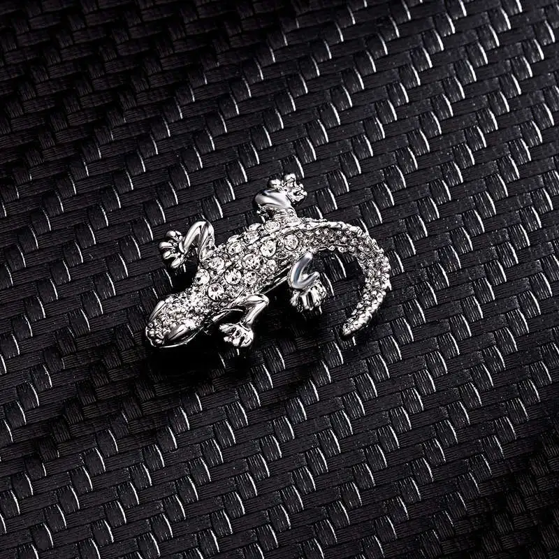 2022 серебряный цвет стразы животное сова брошь для женщин булавки ящерица Морская