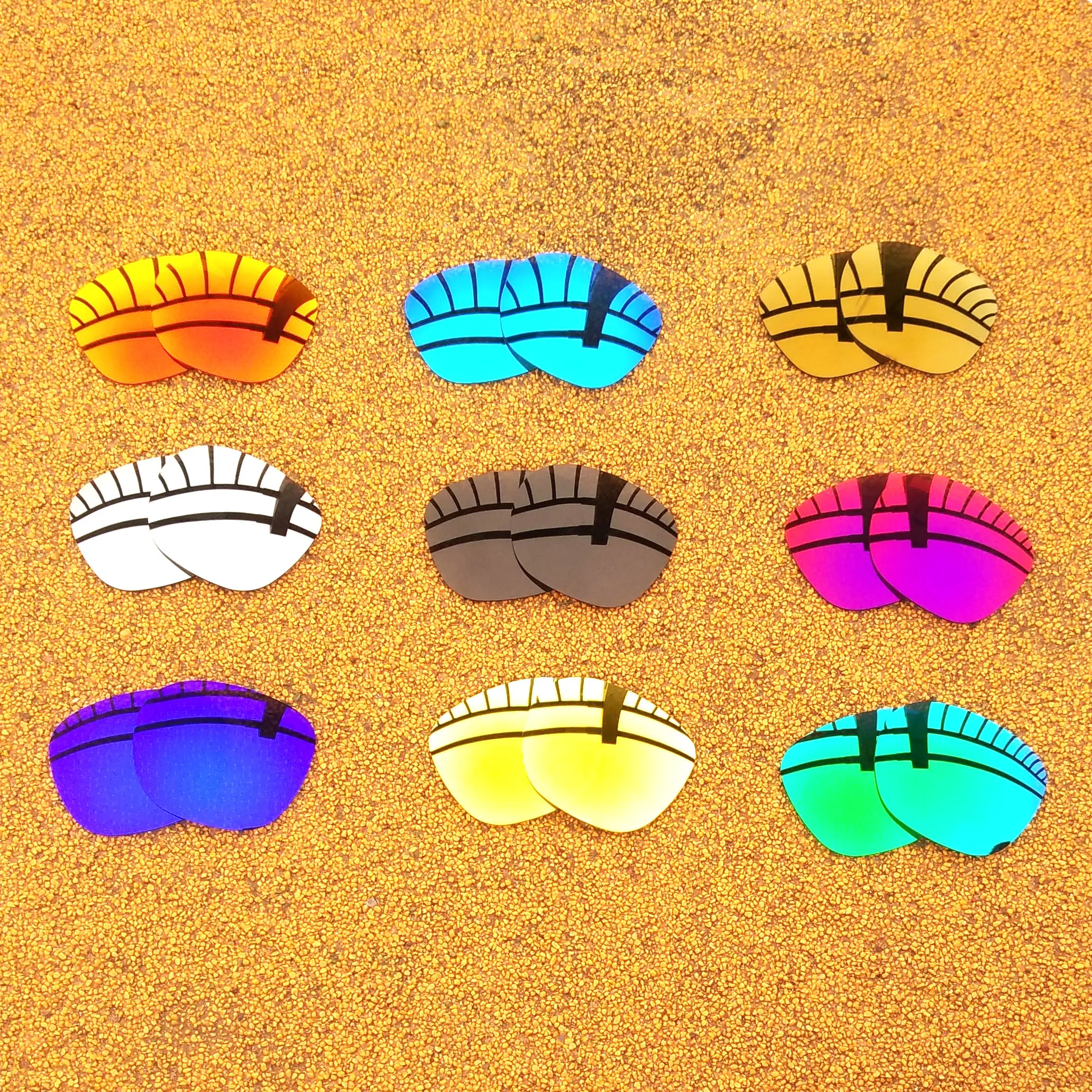 Фиолетовые зеркальные поляризованные Сменные линзы для очков в оправе гаража Rock