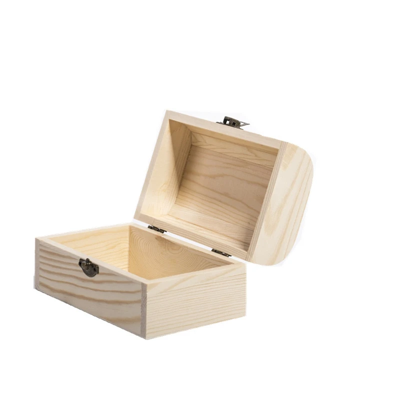 3Pcs Unfinished Wooden Chest Jewelry Storage Box Case DIY Home Decorations | Дом и сад