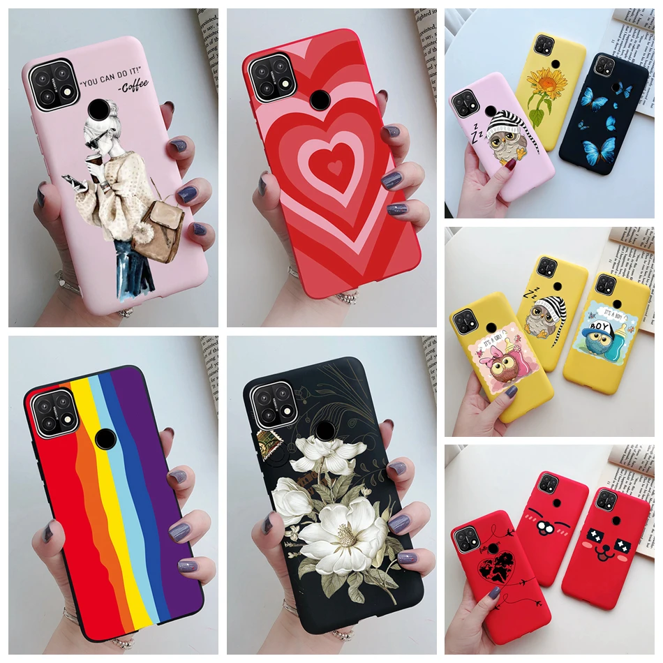 Мягкие Мультяшные Чехлы для Oppo A15 A15s, милый силиконовый чехол для телефона, чехол с любовным сердцем для Oppo A15 CPH2185 A 15 S OppoA15, чехол 6,52 дюйма