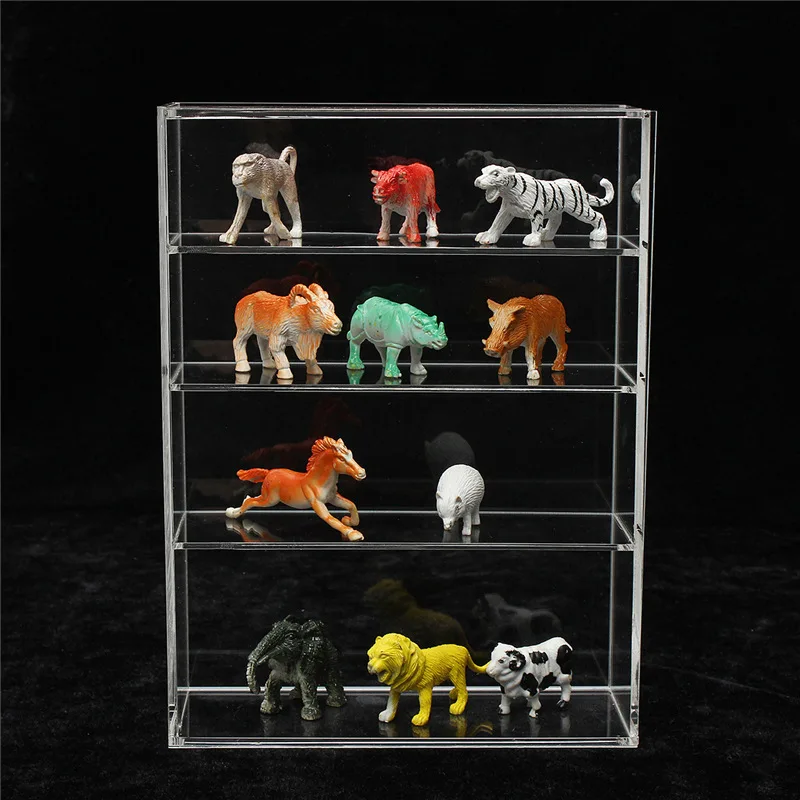

High Gloss Acrylic Display Box Show Case Sliding Door for Mini Perfume Bottle Jewelry Crafts Display For Home Shop Decor