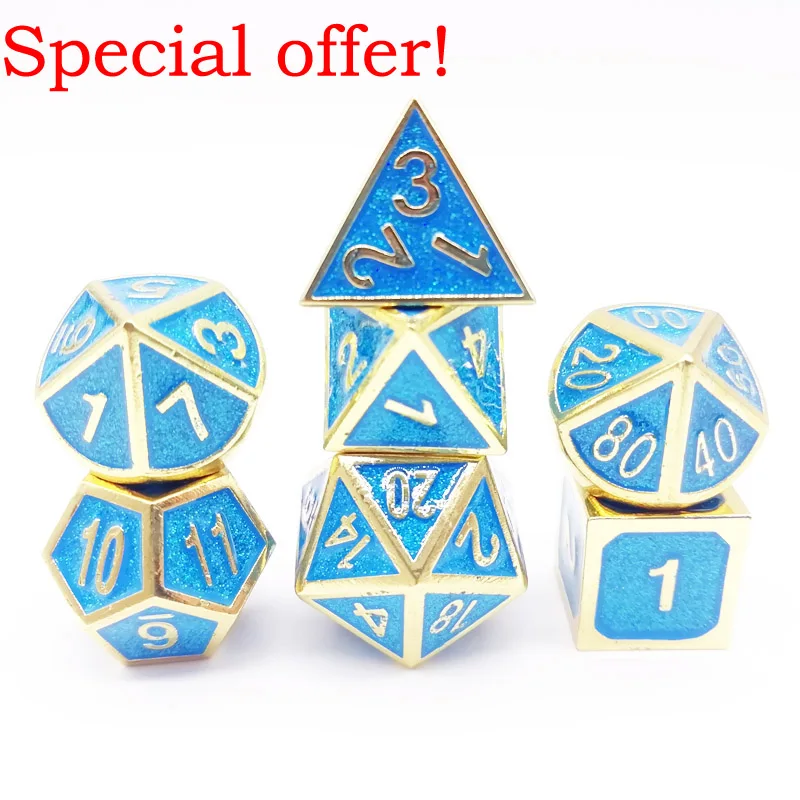 Металлические игральные кости дизайн под заказ набор игральных костей