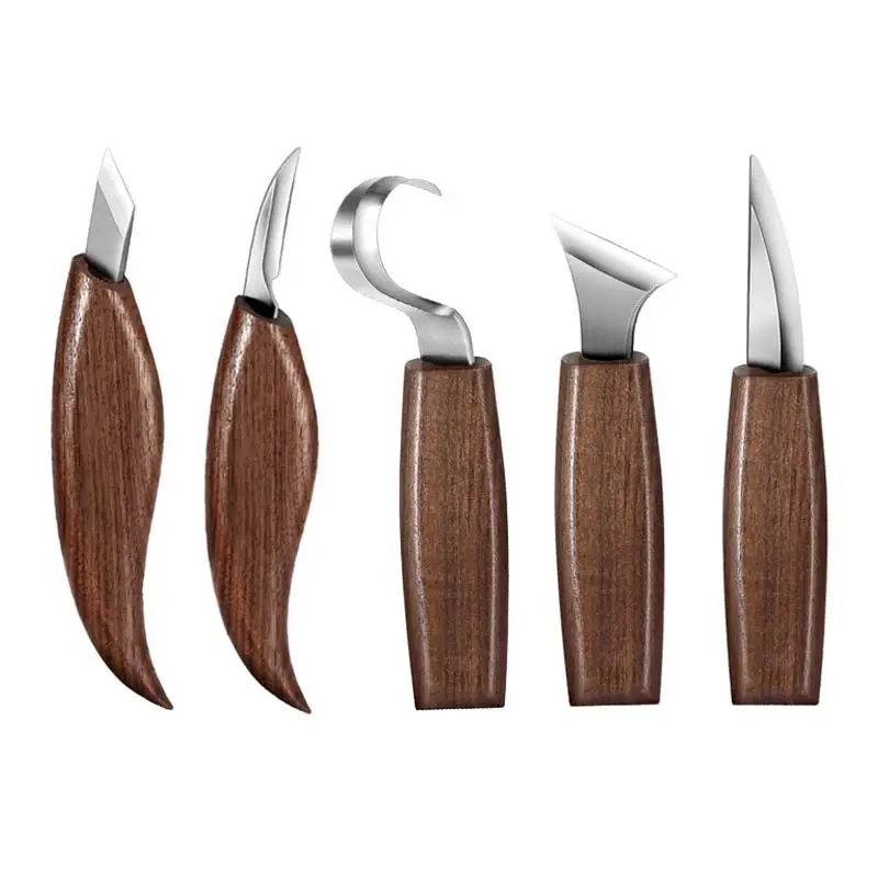 

Wood Carving Knife Chisel Woodworking Cutter Hand Tool Set Peeling Woodcarving Sculptural Spoon Carving Cutters Woodworking Tool