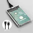 Корпус для жесткого диска 2,5 дюйма USB 3,0 чехол для жесткого диска Высокая скорость передачи данных SSD прозрачная коробка