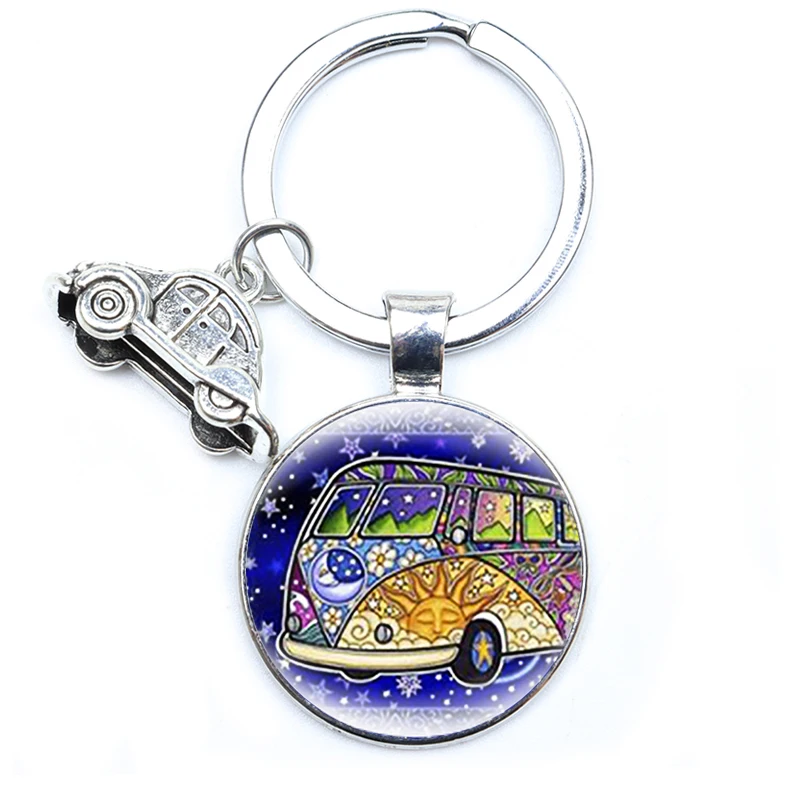 Новинка подвеска-держатель символ мира Автомобильный Круглый Брелок для ключей
