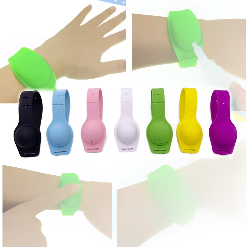 

3/7PCS Adult Kid Liquid Wristband Hand Pumps Silicone Bracelet Wearable soap DispenserWash Hand Sanitizer Dispenser Pumps