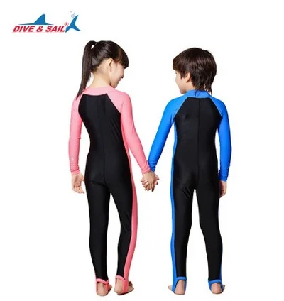 New Kids Water Sport One Piece Diving Suit Wetsuit Children For Boys Girls Keep Warm Long Sleeves UV Protection  Beach Swimwear