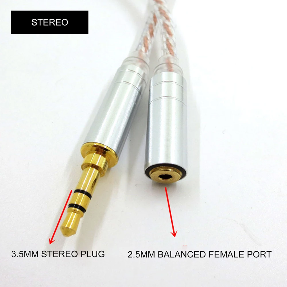 FDBRO Nwe HIFI сбалансированный аудиокабель штекер от 2 5 мм до 3 4 Женский