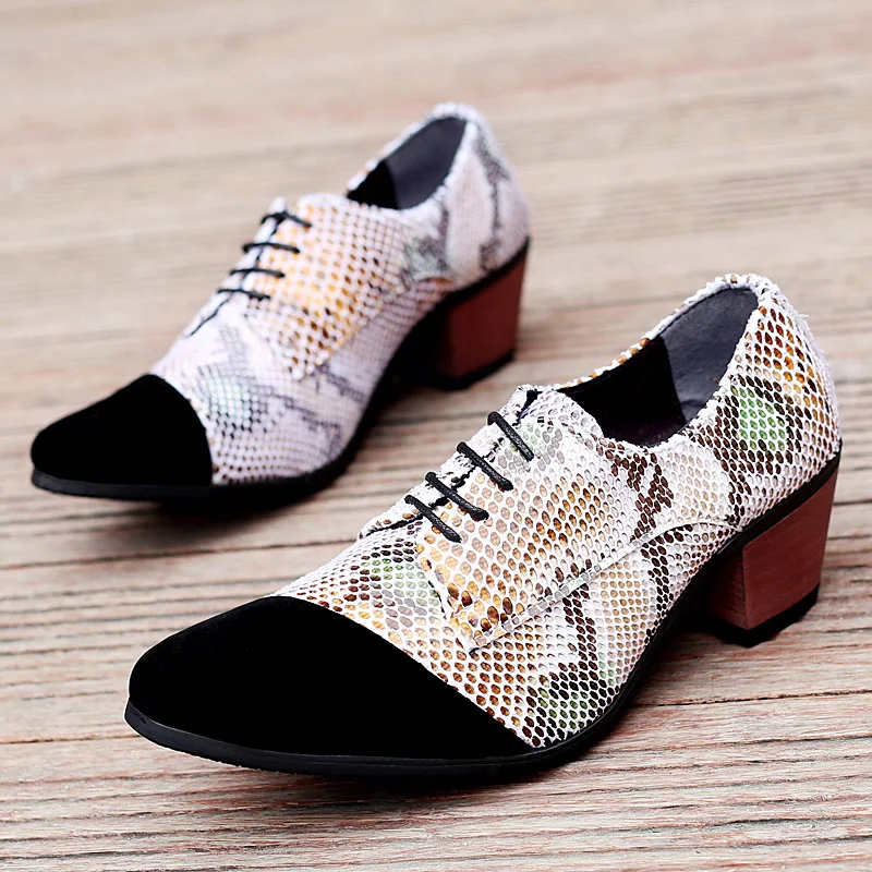 2019 модные свадебные Мужские модельные туфли увеличивающие рост дизайнерская