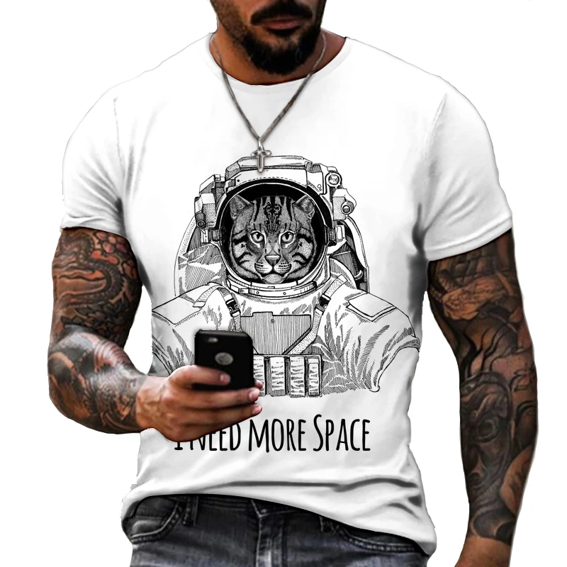 

Pilot Animal Pattern Men's 3D Printing Men's Hip-hop Personality Streetwear Casual Round Neck Oversized Short Sleeves