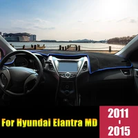 for hyundai elantra 2011 2012 2013 2014 2015 md lhd car dashboard cover mats avoid light pads anti uv case carpets accessories