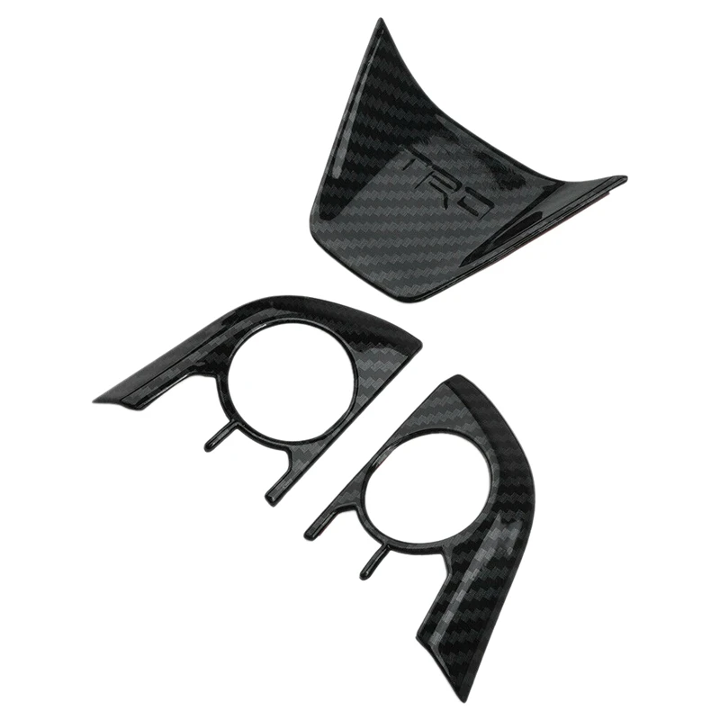 

Camry Steering Wheel Button Cover Sticker Inner Decoration Trim Carbon Fiber Style for Toyota Camry 2018-2020(3Pcs)