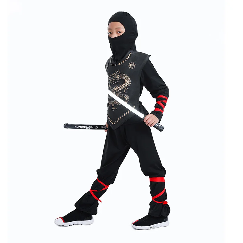 Chinese Ninja Costume Cosplay Toddler Kids Halloween Carnival Stage Performance Ninjago Role Play Games Uniform | Тематическая