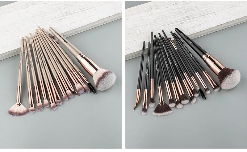 Anmor 4-16 шт. набор кистей для макияжа Профессиональные Тени для век основа Румяна Пудра подводка для глаз с ресницами, губами Кисть для макияжа косметический инструмент