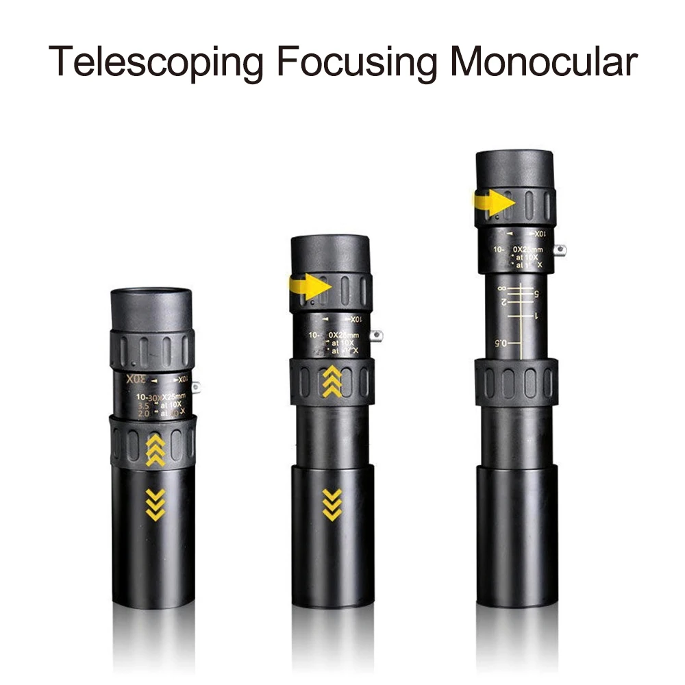 

KKmoon 10-3025 Zoom Monocular High Definition BAK4 Prism Monocular Retractable Telescope for Travel Birding