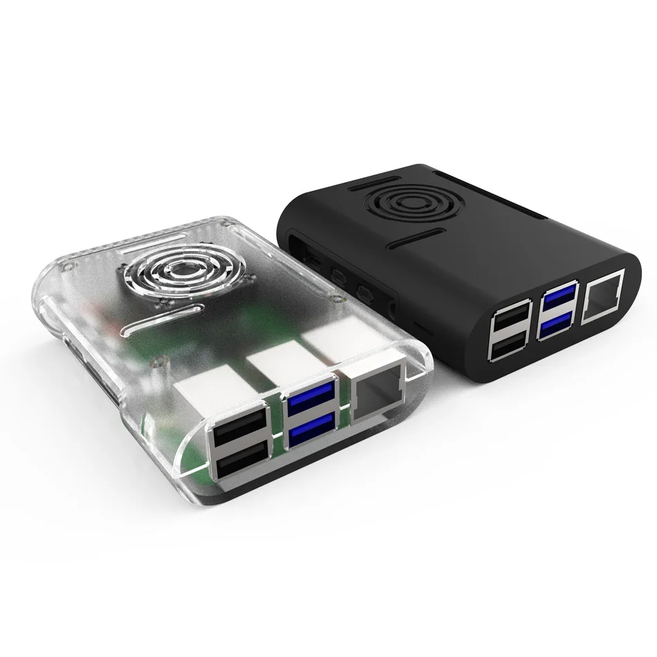 Пластиковый защитный чехол черный белый прозрачный для raspberry pi 4B Pi 4 Чехол