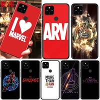 marvel avengers logo art shockproof cover for google pixel 5 5a 4 4a xl 5g black phone case shell soft fundas coque capa cover
