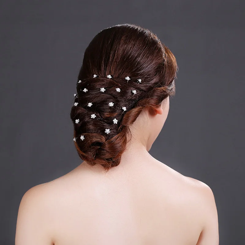

1pc Wedding Bridal Pearl Flower Crystal Hair Pins Clips White Bridal Pearl Flower Crystal Wedding Accessories