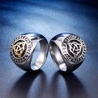 Кольцо мужское из нержавеющей стали в стиле викингов