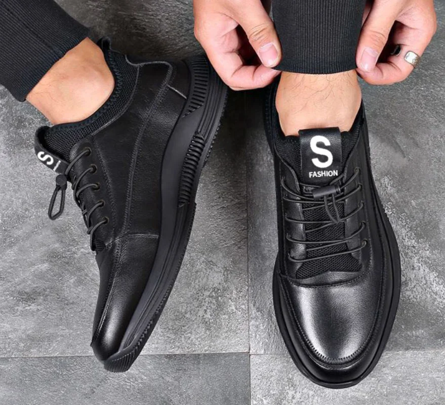 

Men Casual Shoes Sneakers Leather Waterproof Sneakers Walking Shoes Mens Comfort Waterproof Shoes