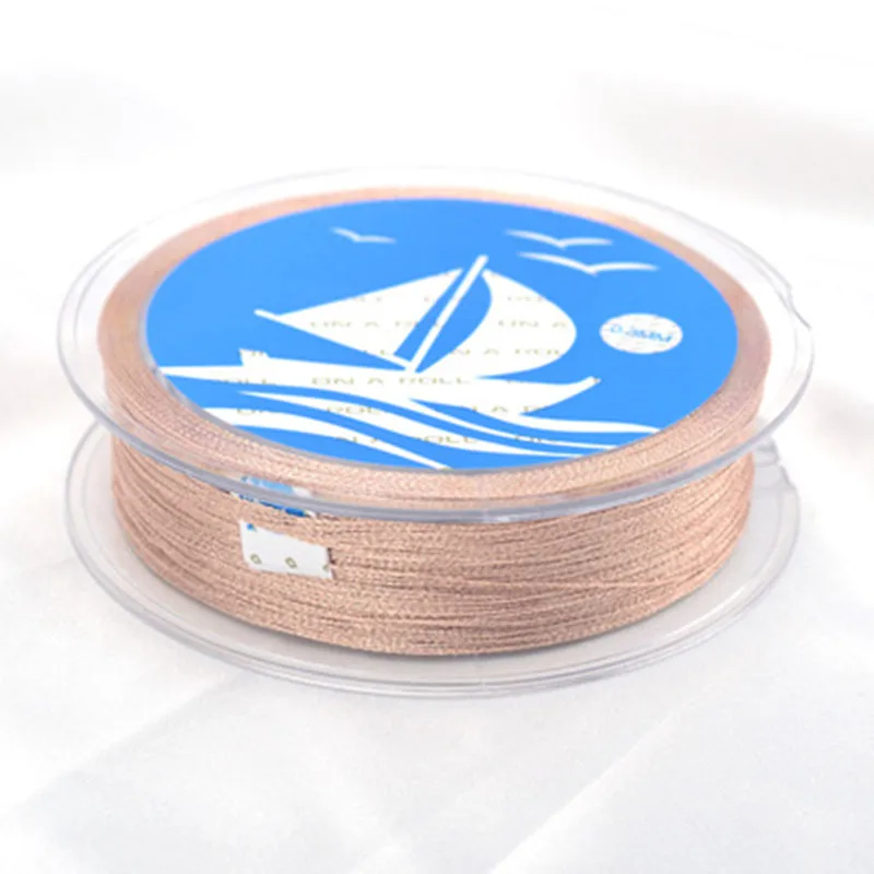 04rose gold Новое поступление 0,3 мм, шнур для изготовления ювелирных изделий, шелковая нить для бисера, шнур для бисера, нейлоновый шнур для бижутерии, сделай сам, 100 м/рулон - Цвет: 04rose gold