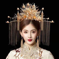 traditional chinese hair stick royal tiaras crown new luxury big european gorgeous crystal queen wedding hair accessories