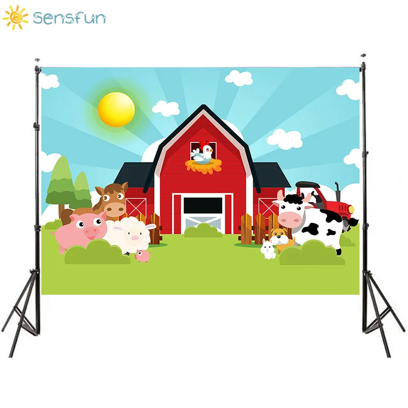 Sensfun детское платье для дня рождения вечерние фон в фермерском стиле из коровьей