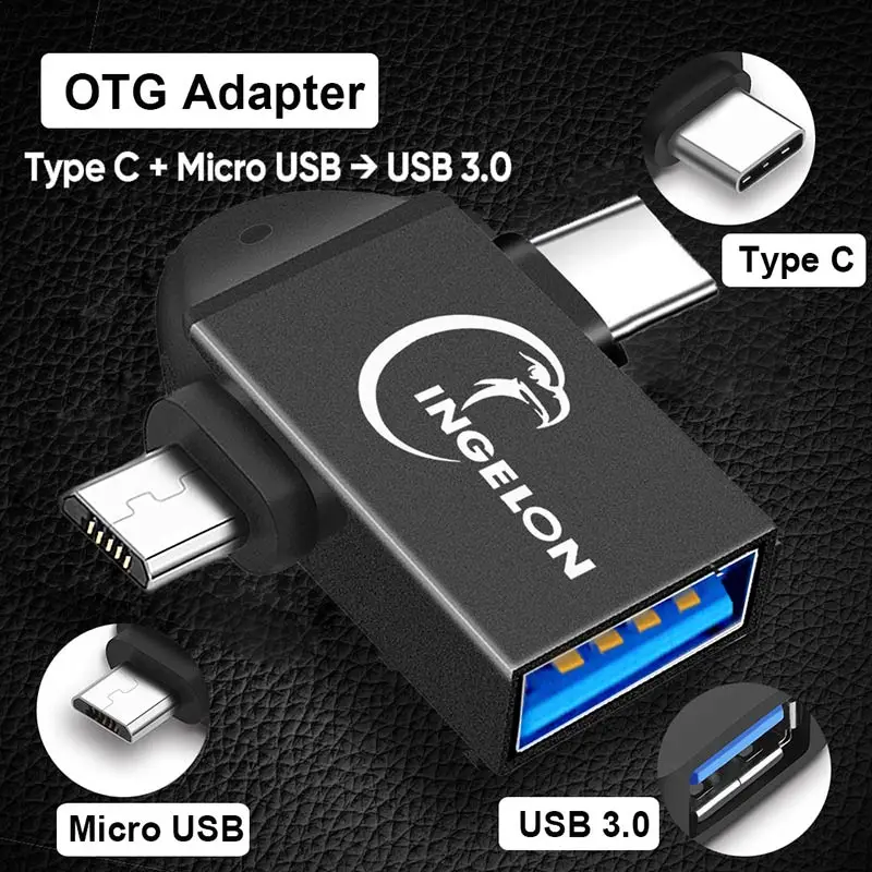usb c otg адаптер 2 в 1 micro usb type c к usb 30 адаптер type c