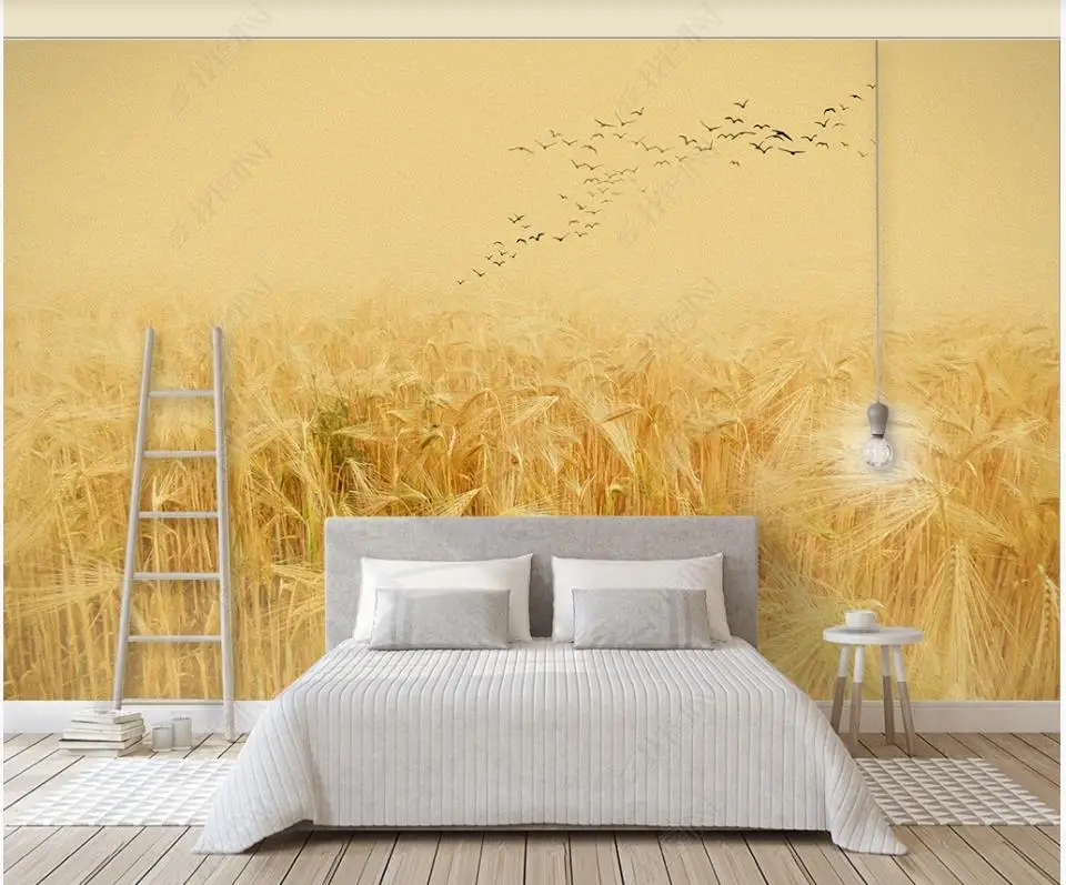 

Custom photo wallpaper for walls 3 d murals Modern Modern rural landscape bird scenery TV background wall papers home decoration