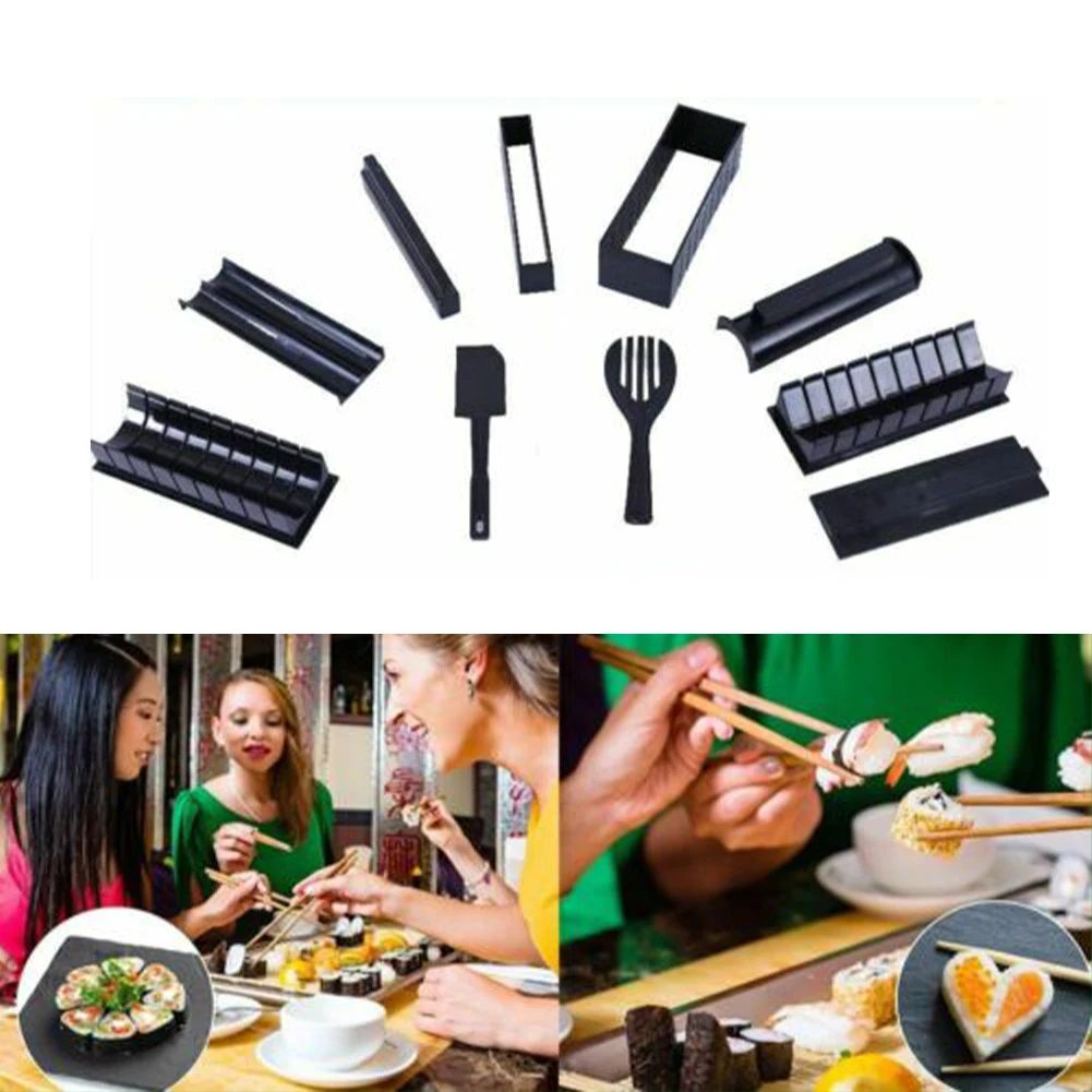 

10pcs Sushi Making Kit Sushi Mold Deluxe Edition with Complete Sushi Set DIY Home Sushi Tool