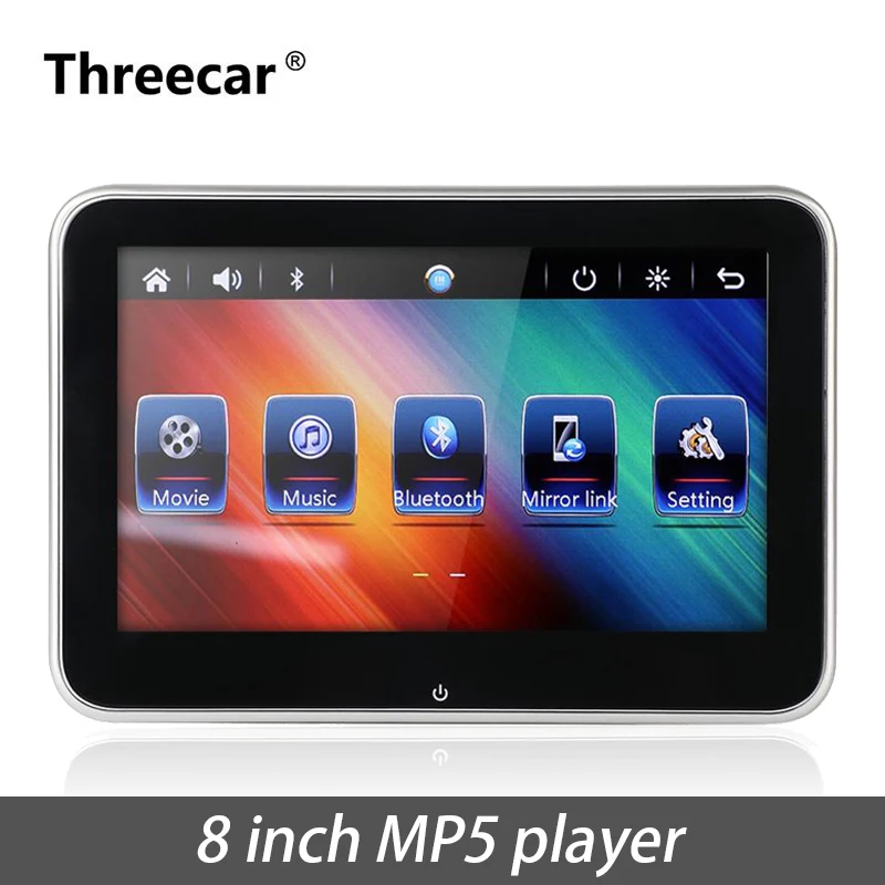 

8 inch Ultra-thin Car Headrest Monitor MP5 Player Mirror link Android FM HD 1080P Video Screen With USB/SD Multimedia Player