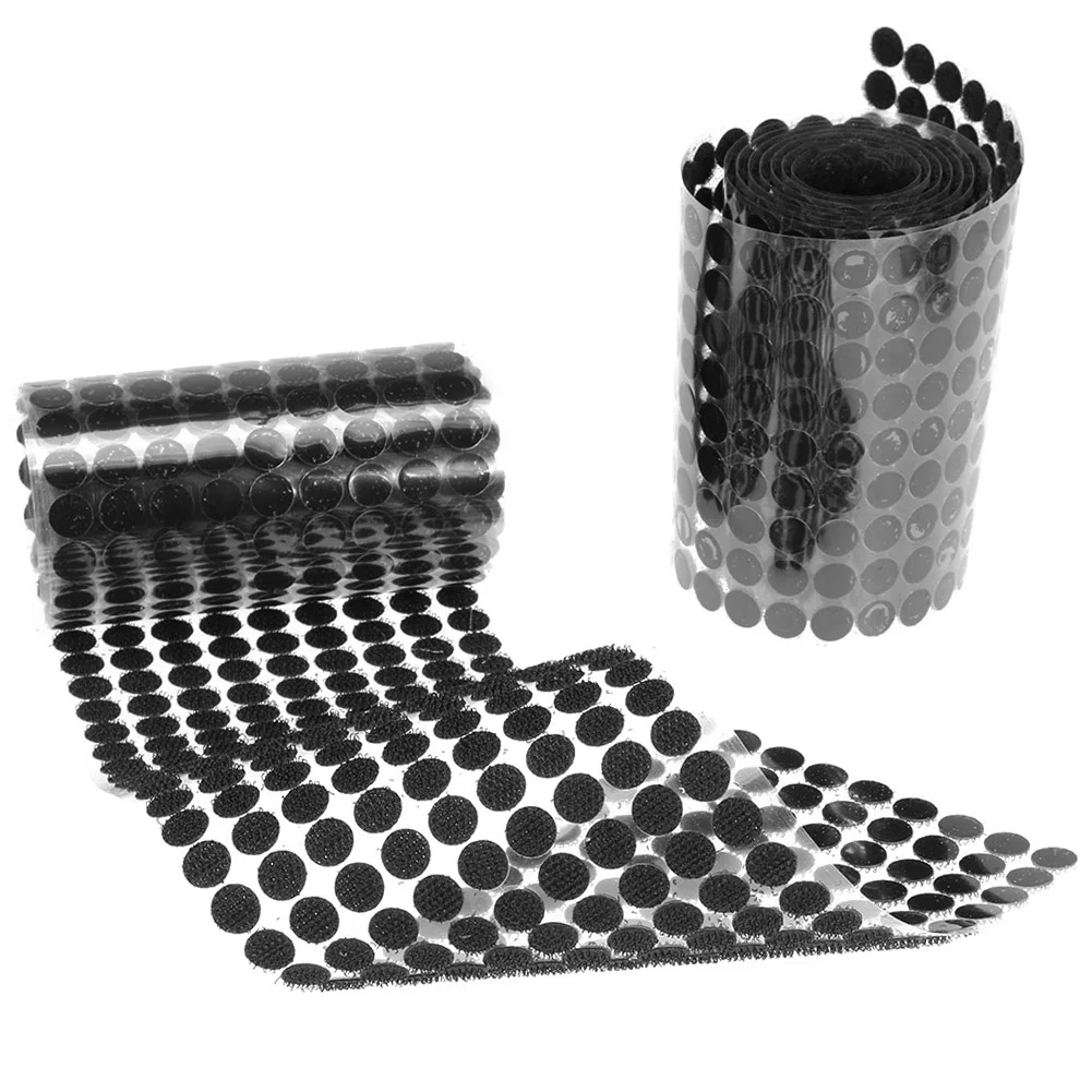 10mm 500pairs 500/1000 пар двухсторонний клейкий крепеж лента Крючки Петли, диски белые нейлоновые наклейки Сильные самоклеющиеся диски точечный занавес - Цвет: 10mm 500pairs