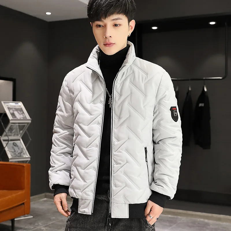 Male Coat Cotton Padded Casual LOOSE Men's Winter Coat Down Cotton Padded Jackets Handsome Jacket Stand Collar Warm Men's Jacket